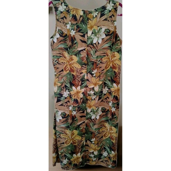 Anna And Frank Maxi Dress Size M Floral 100% Silk Sleeveless Zip - Picture 5 of 9